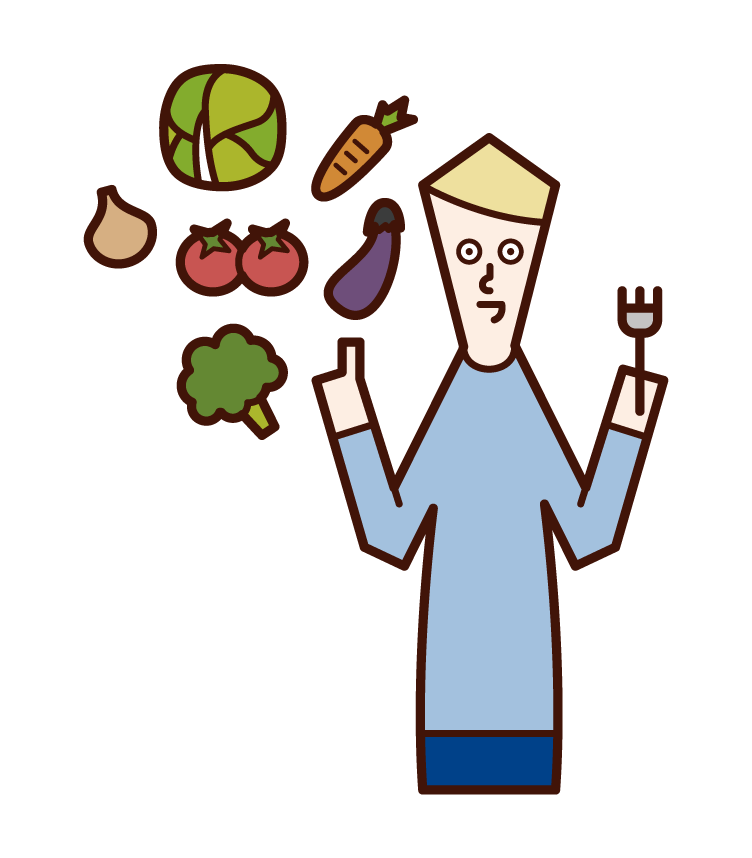 Vegetarian (male) illustration