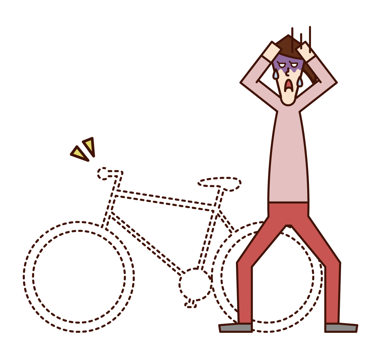 자전거를 훔친 사람 (여자)의 그림