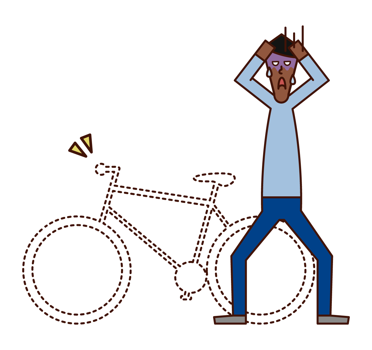 자전거를 도난당한 사람의 그림