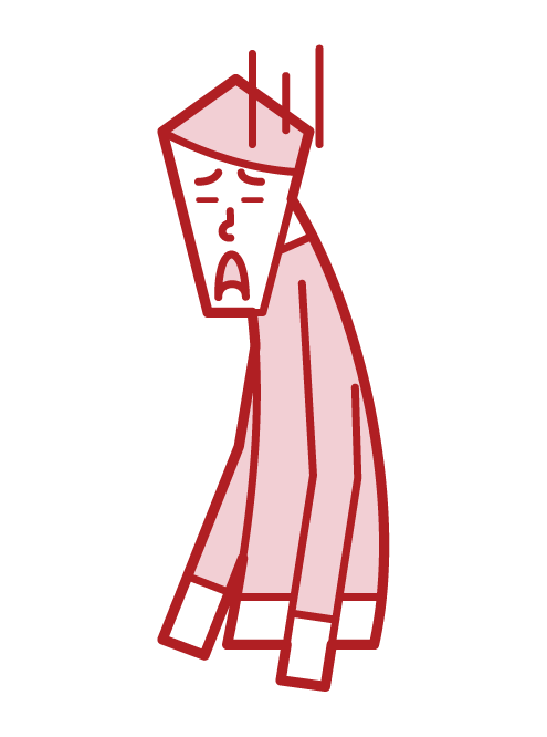 Illustration of a man who is not lethargic or motivated