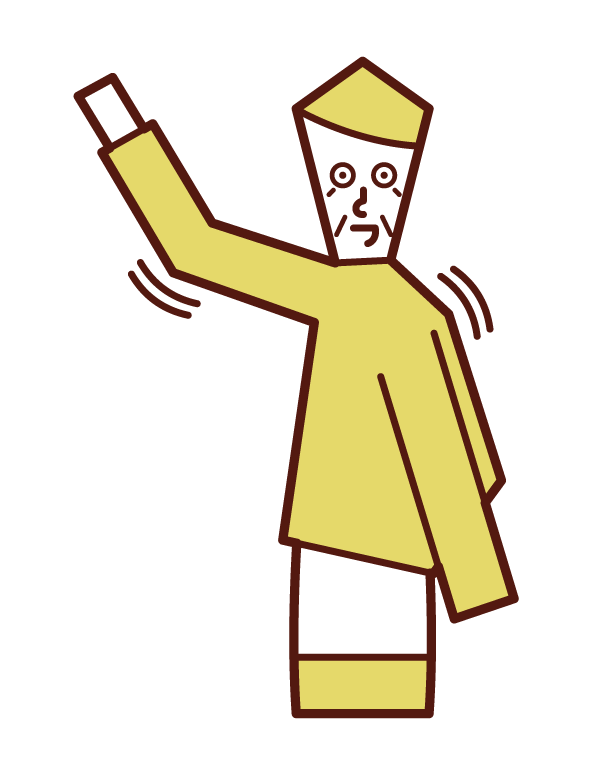 Illustration of a person wearing clothes (grandfather)
