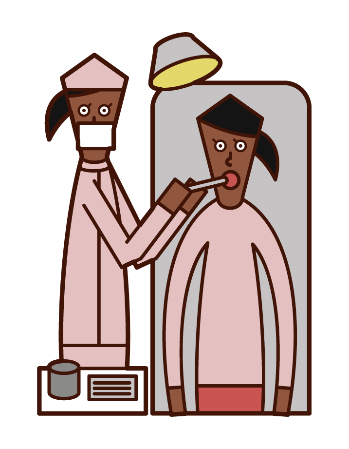 Illustration of a dentist (female)