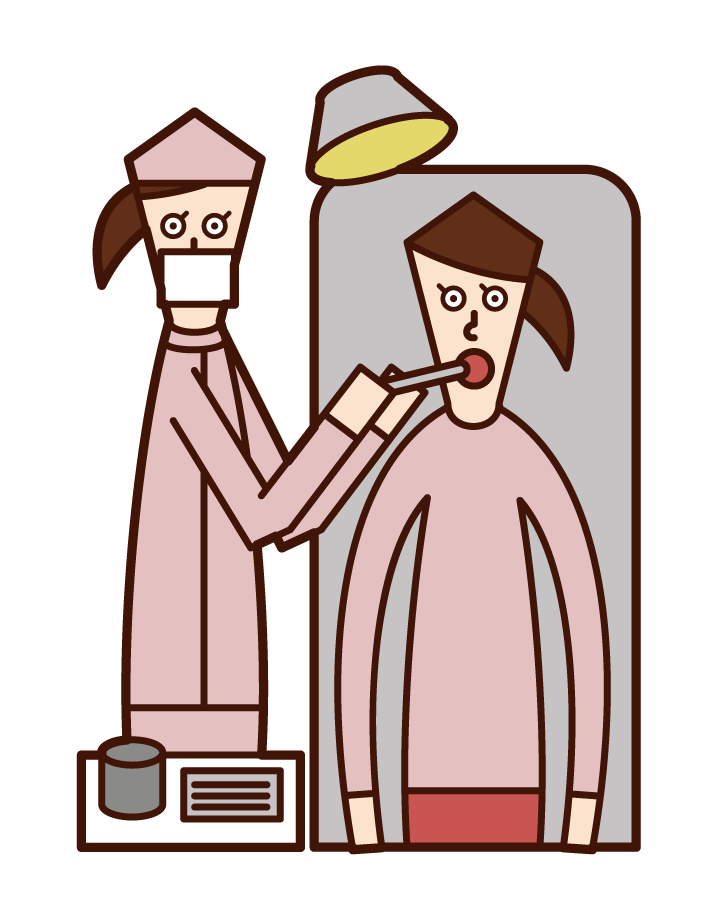 Illustration of a dentist (female)