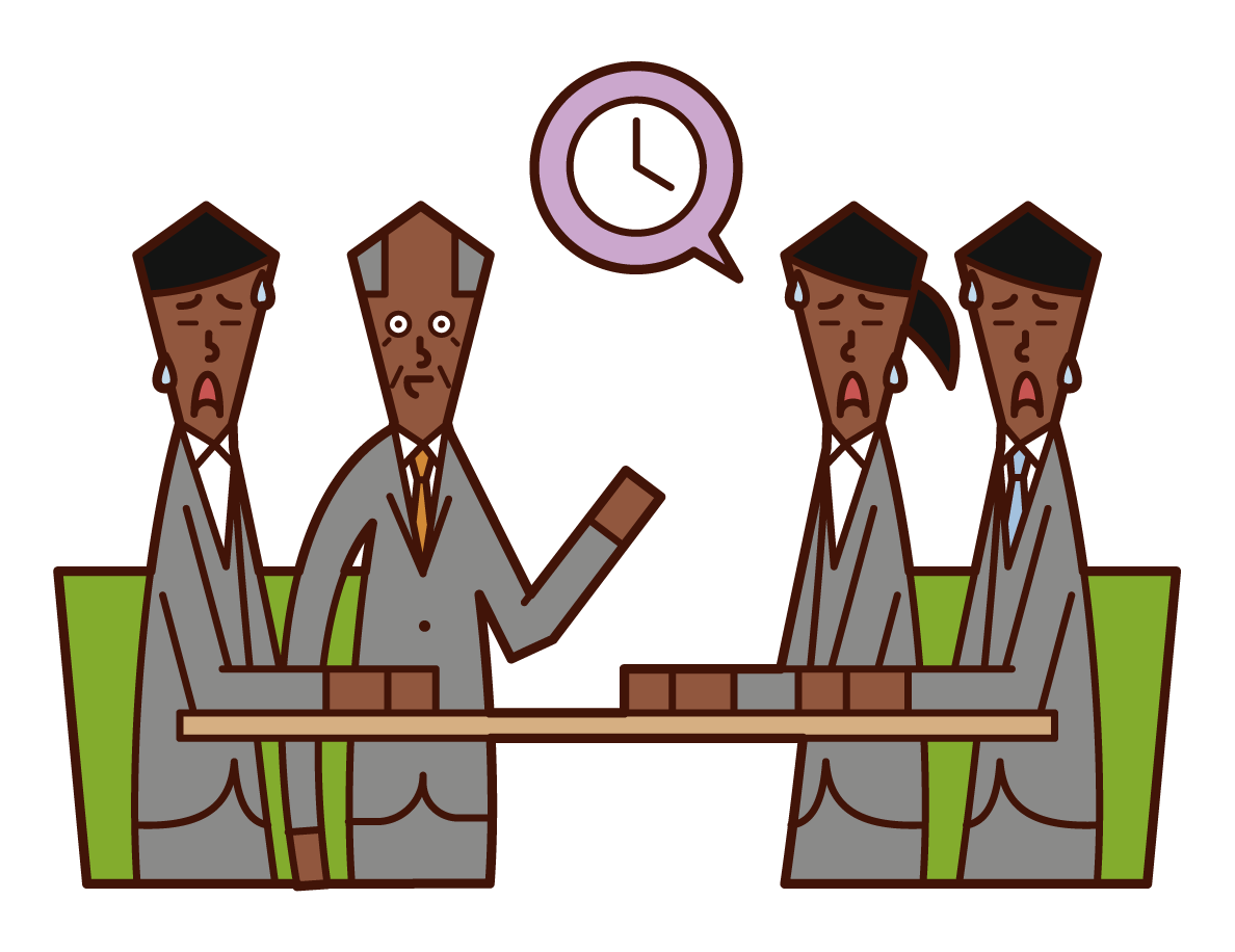 Illustration of a long meeting