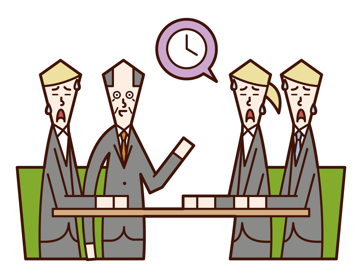 Illustration of a long meeting