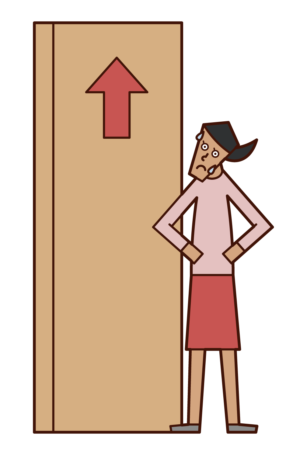Illustration of a woman who faces barriers and trials