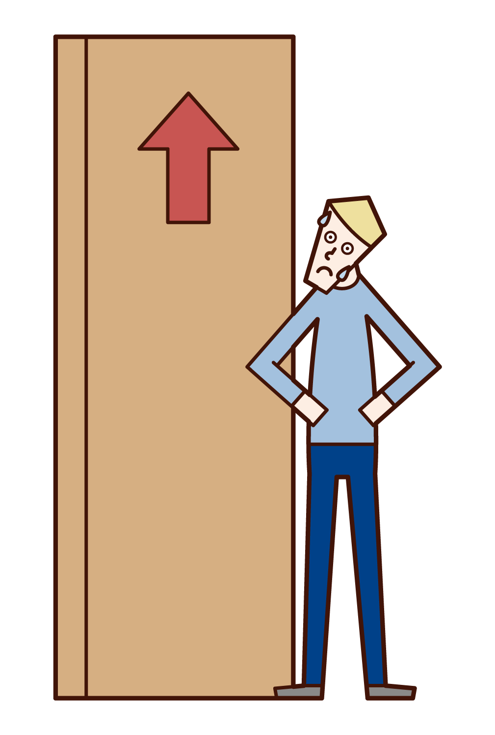 Illustration of a man facing barriers and trials