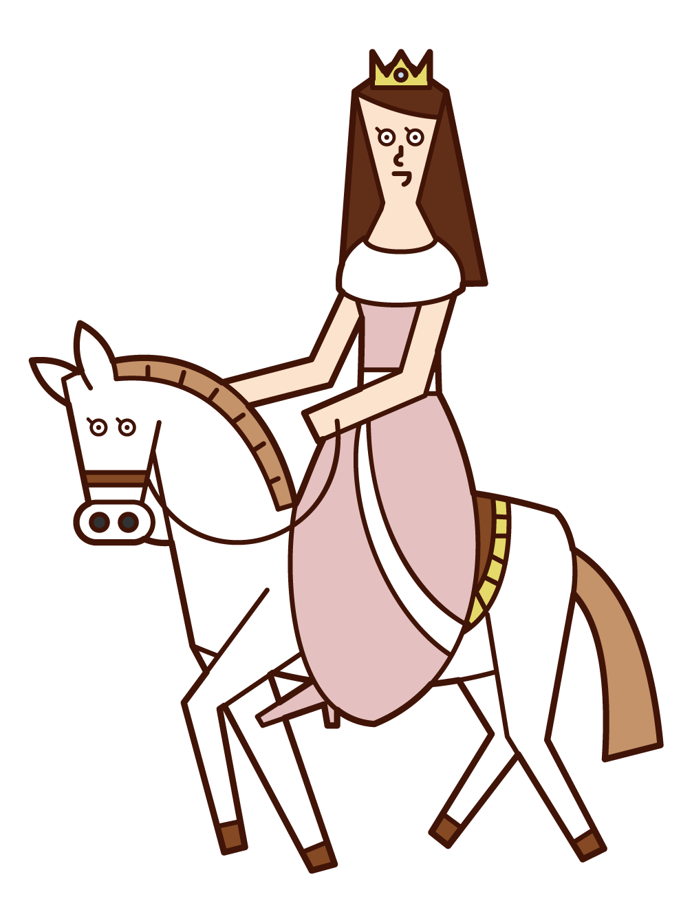 白馬公主（女性）的插圖