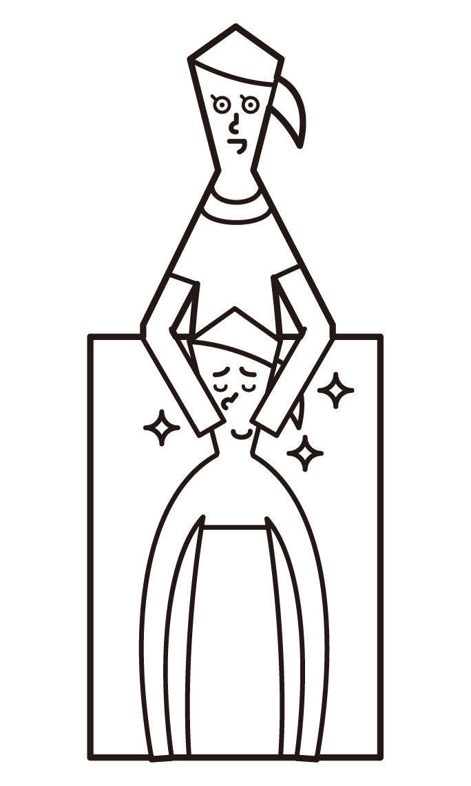 Illustration of esthetician (female)