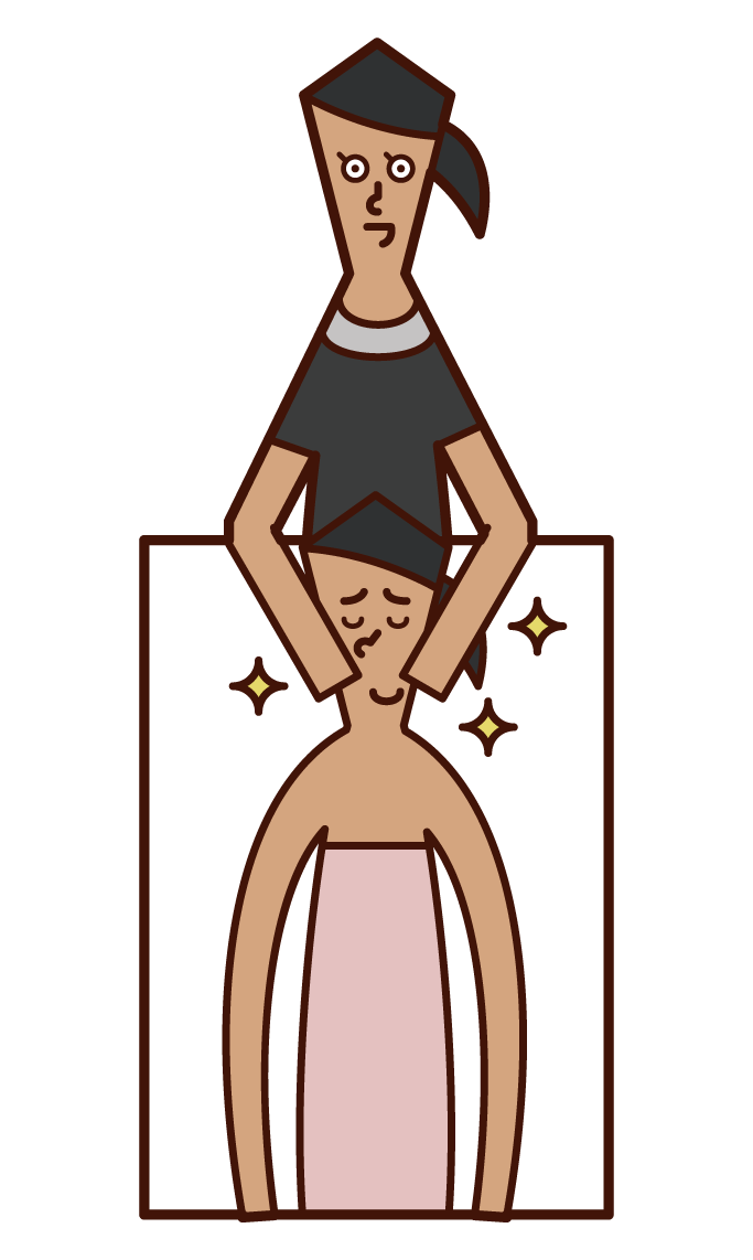 Illustration of esthetician (female)