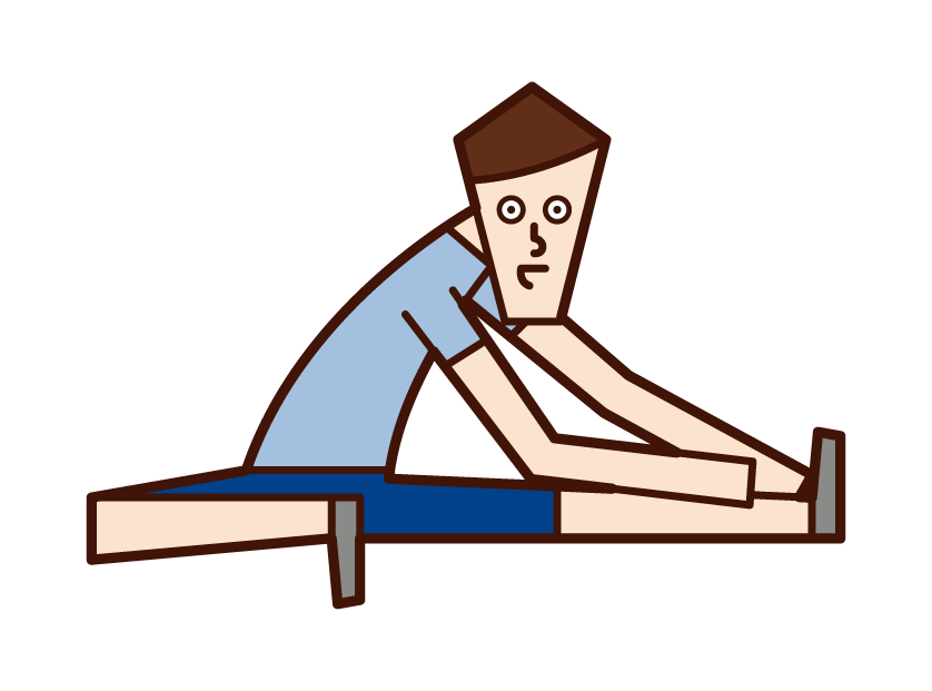 Illustration of a woman who does stretching