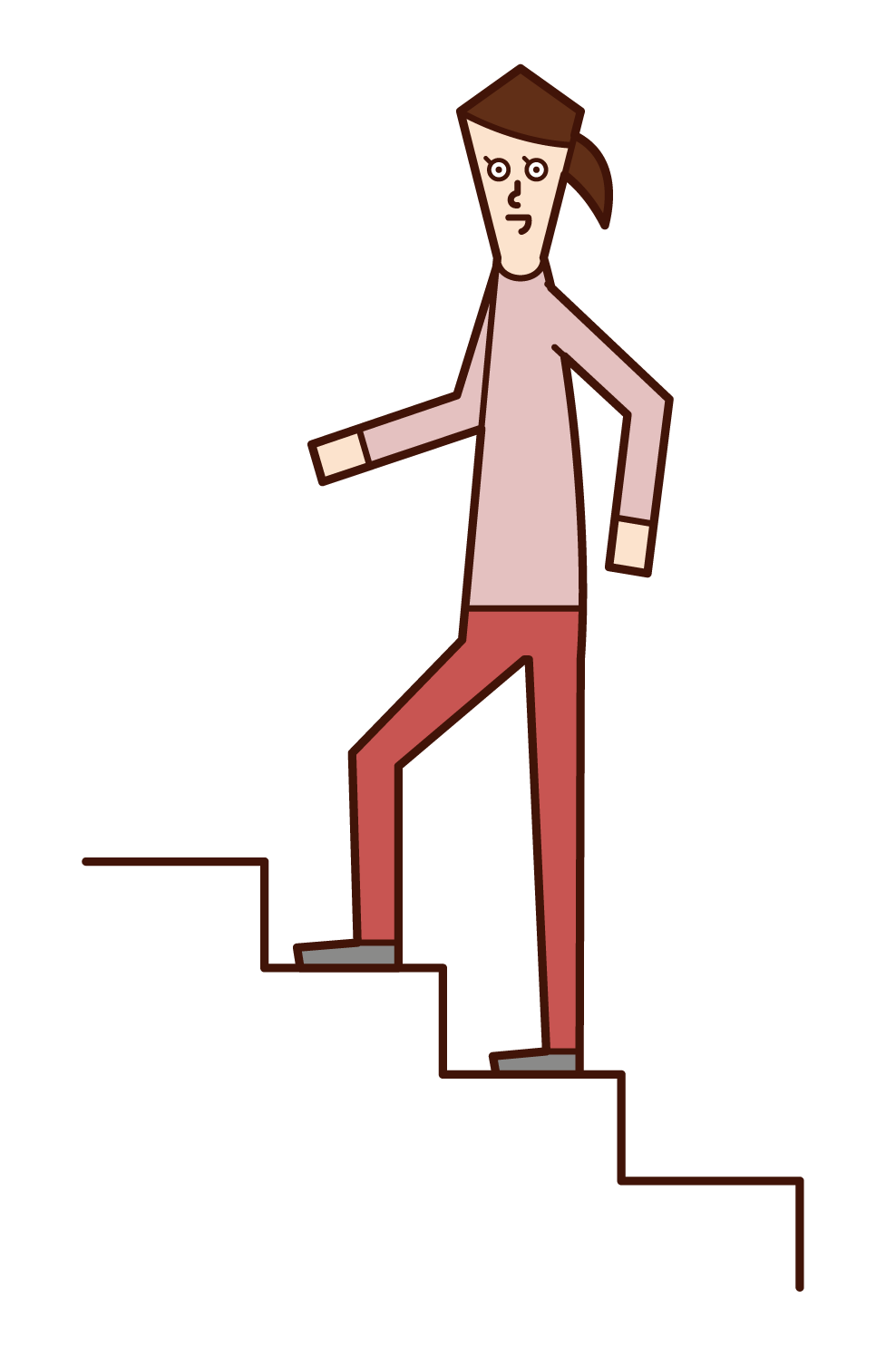 Illustration of a man running up the stairs