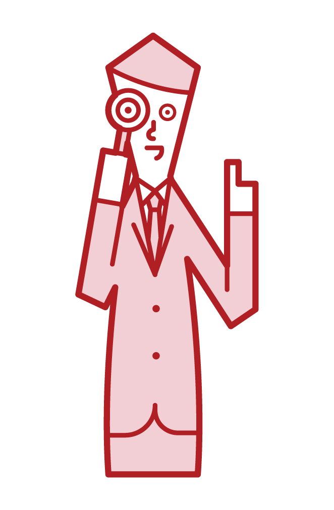 Illustration of a man who conducts a survey