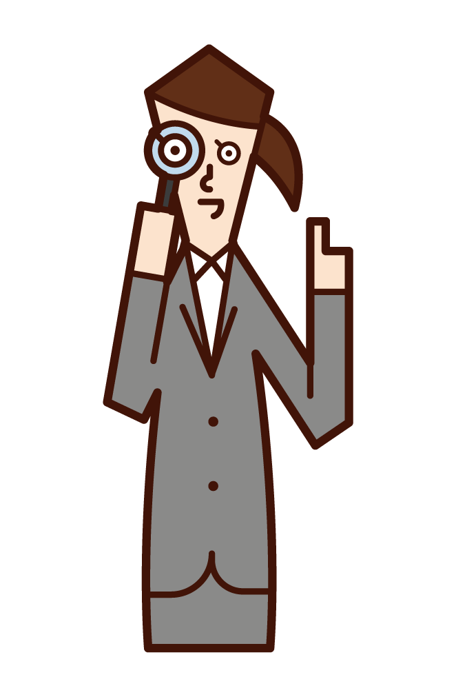 Illustration of a man who conducts a survey