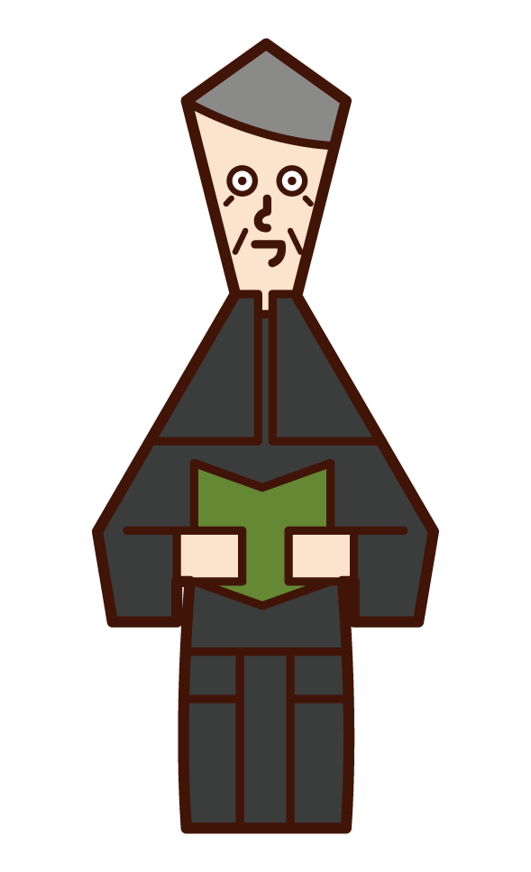 Illustration of a priest (grandfather)