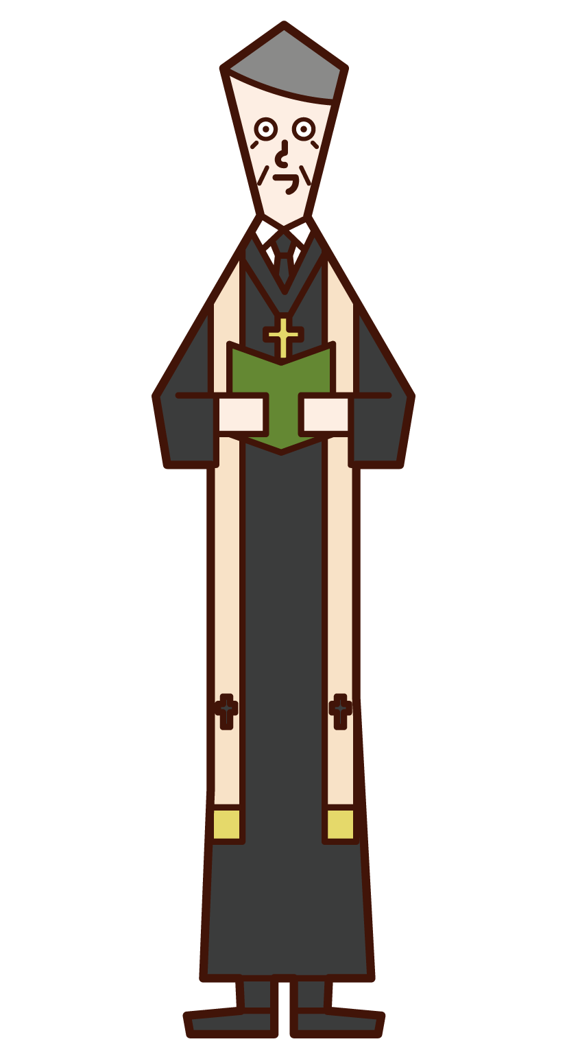 Illustration of a priest (grandfather)
