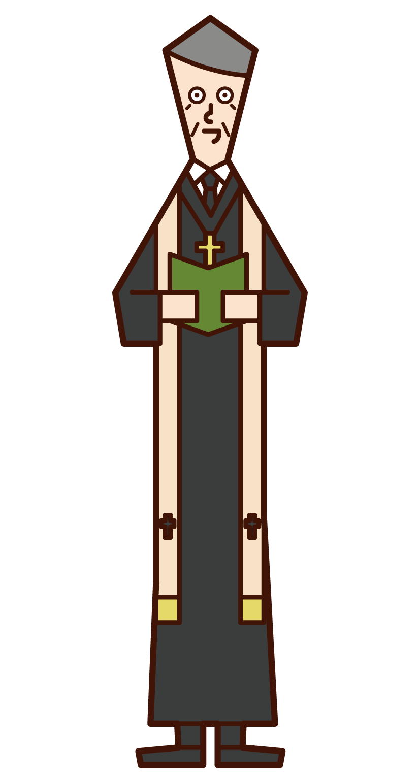 Illustration of a priest (grandfather)
