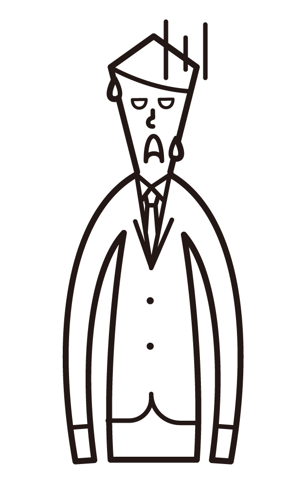 Illustration of a man who despairs