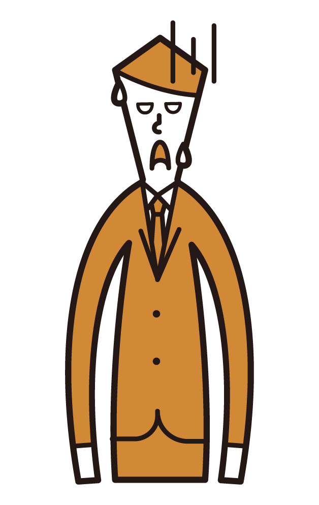 Illustration of a man who despairs