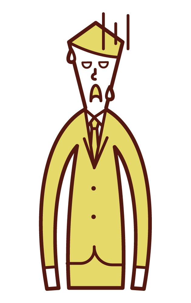 Illustration of a man who despairs