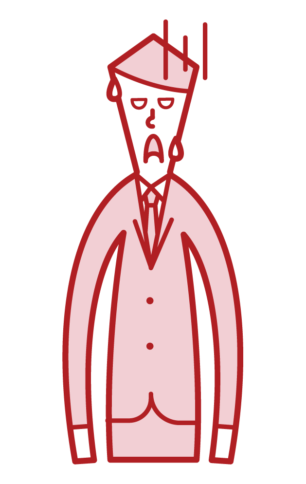 Illustration of a man who despairs