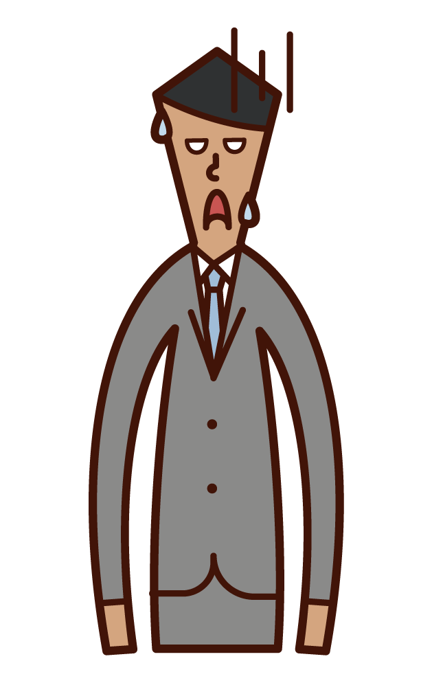 Illustration of a man who despairs