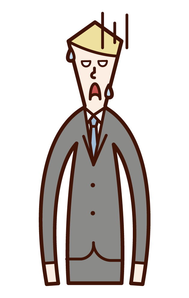 Illustration of a man who despairs
