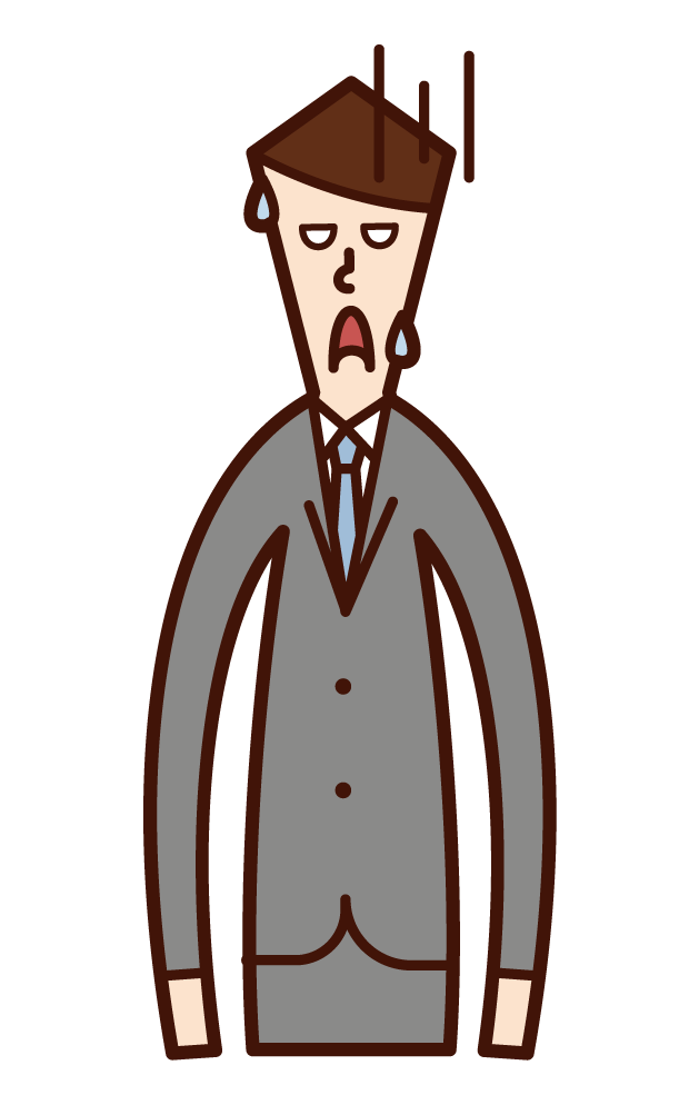 Illustration of a man who despairs