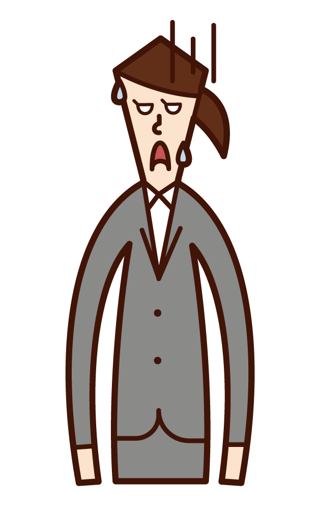 Illustration of a man who despairs