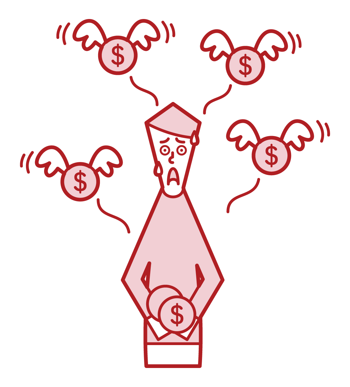 Illustration of a man paying taxes