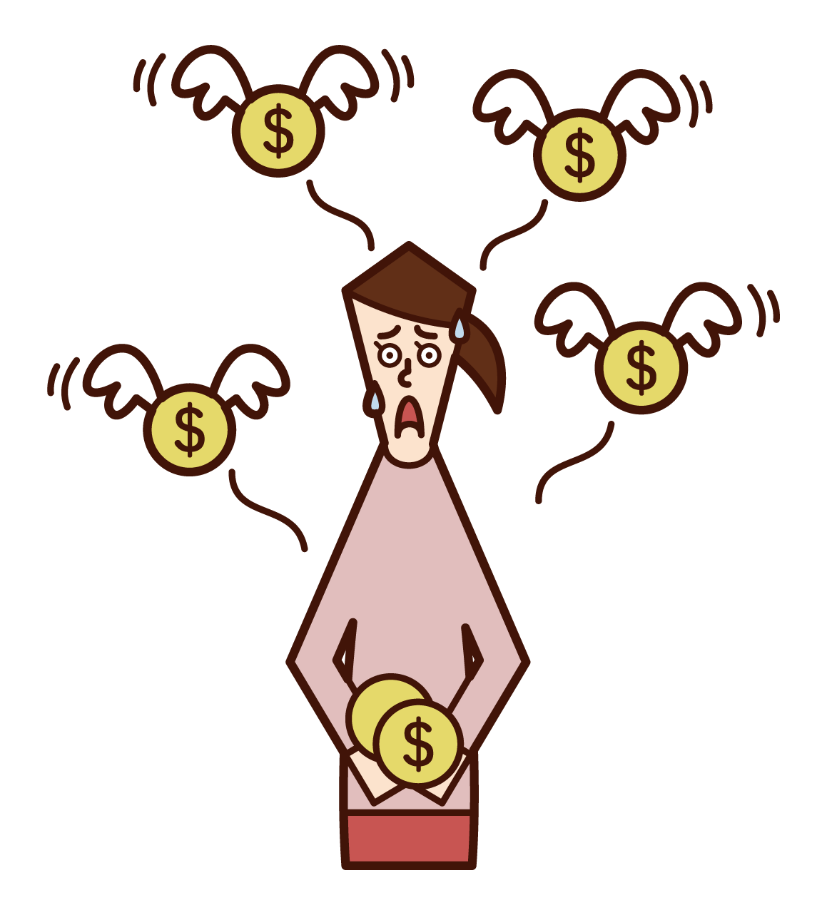 Illustration of a man paying taxes