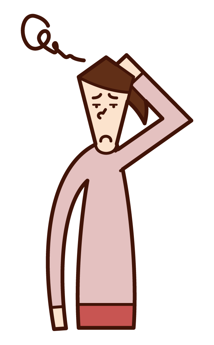 Illustration of a person (male) who does not know how to use a smartphone