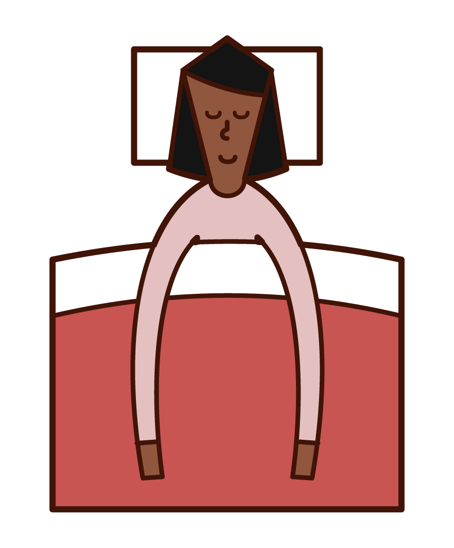 Illustration of sleeping person (woman)