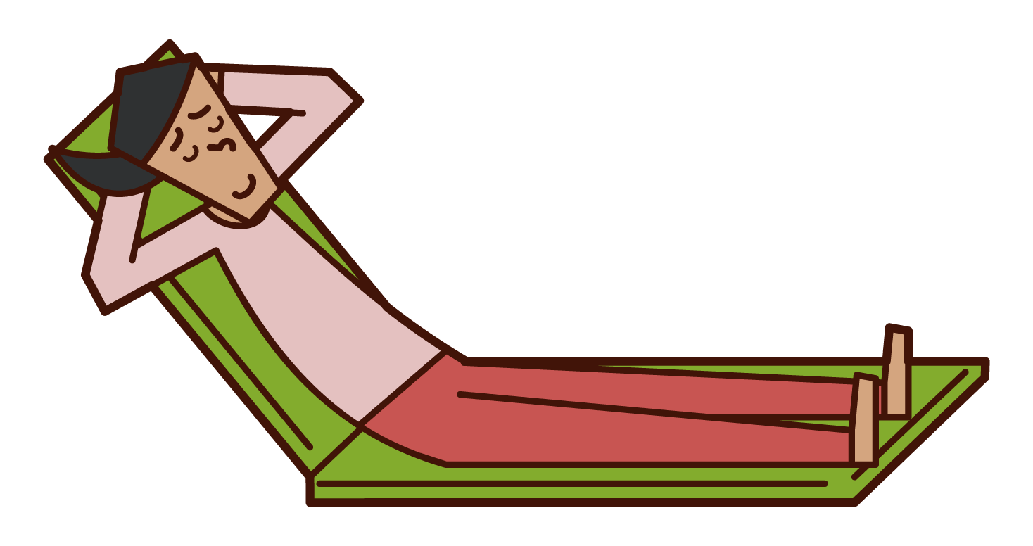 Illustration of a woman lying down and relaxing
