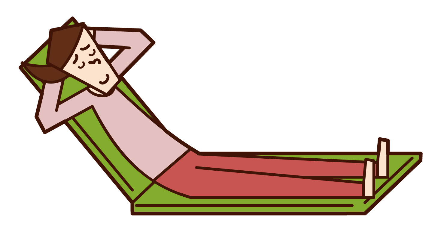 Illustration of a man lying down and relaxing