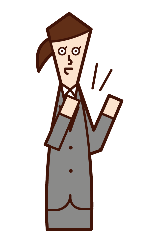 Illustration of a clapping person (male)