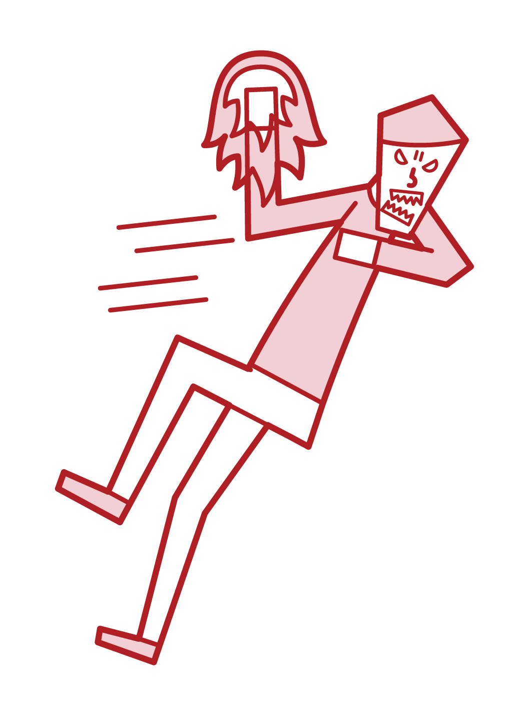Illustration of a man (male) punching angry