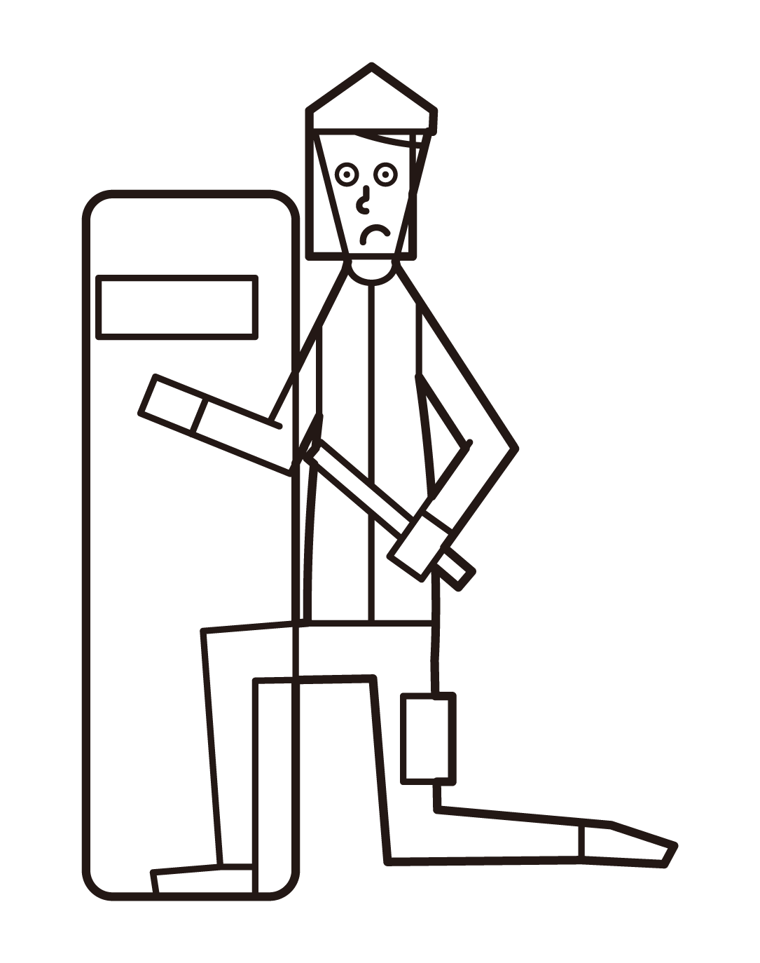 Illustration of a guard (male)