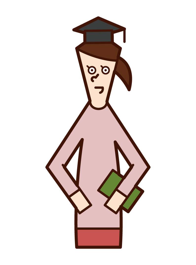 Illustration of a college student (male)