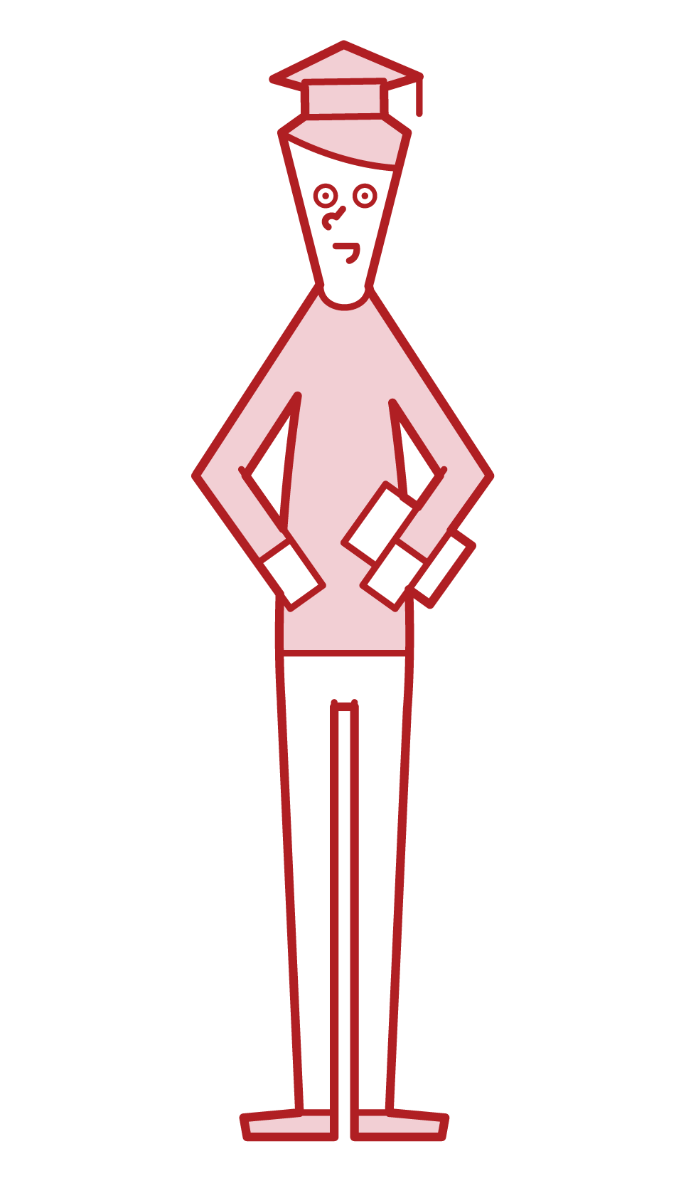 Illustration of a college student (male)