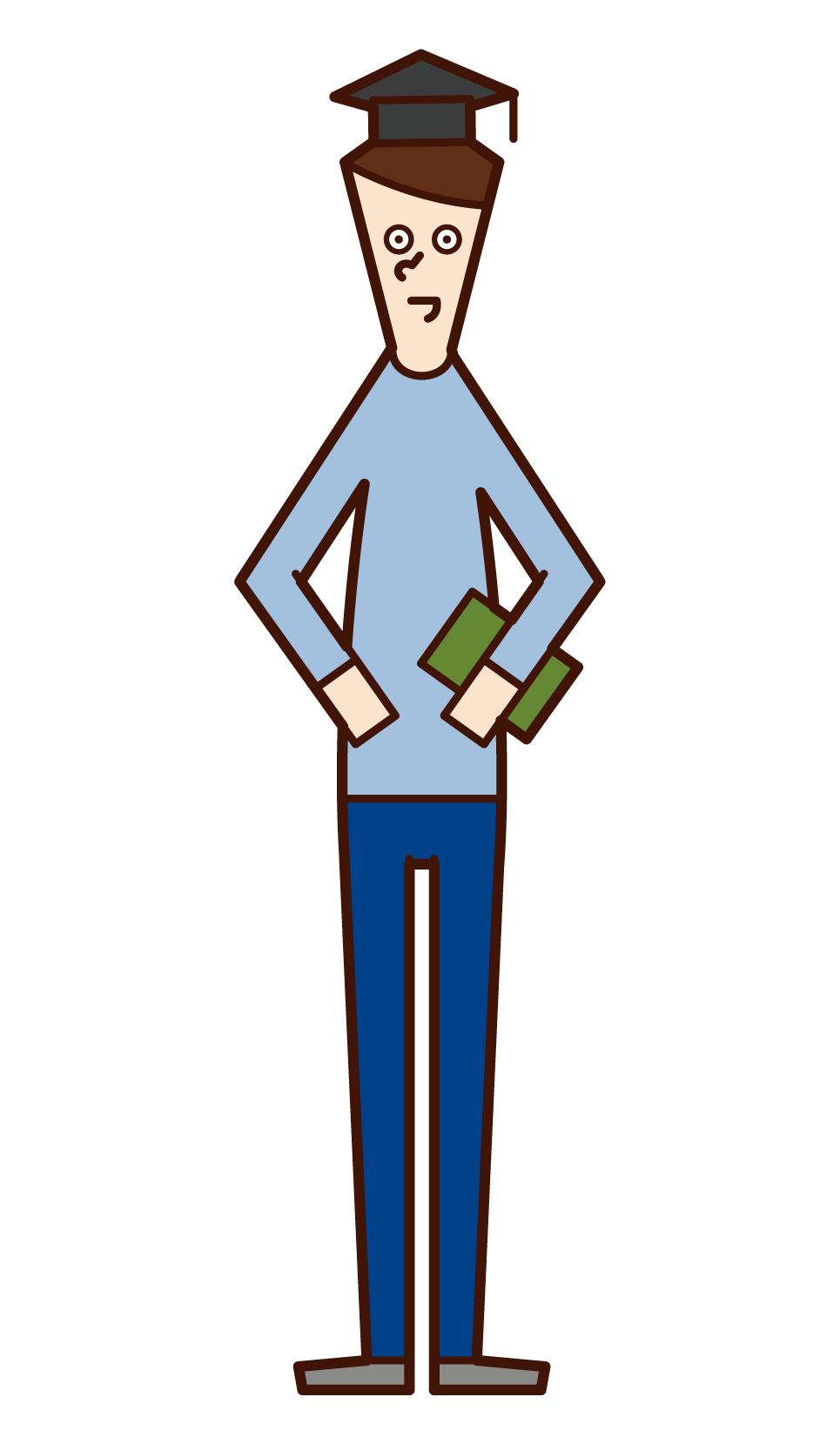 Illustration of a college student (male)