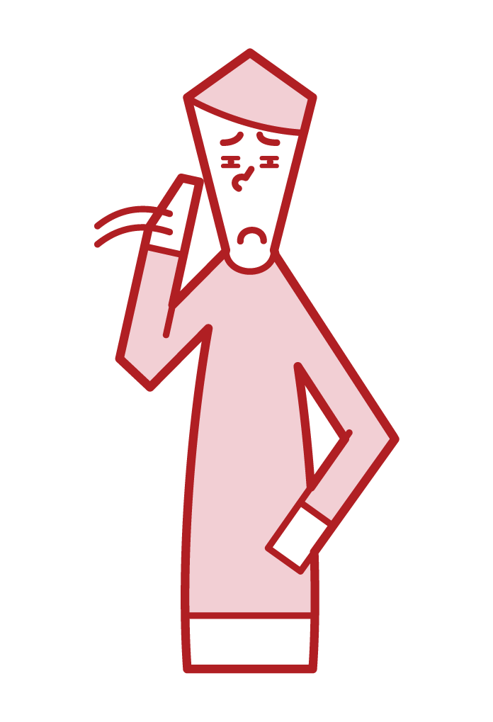 Illustration of a person (male) who denies