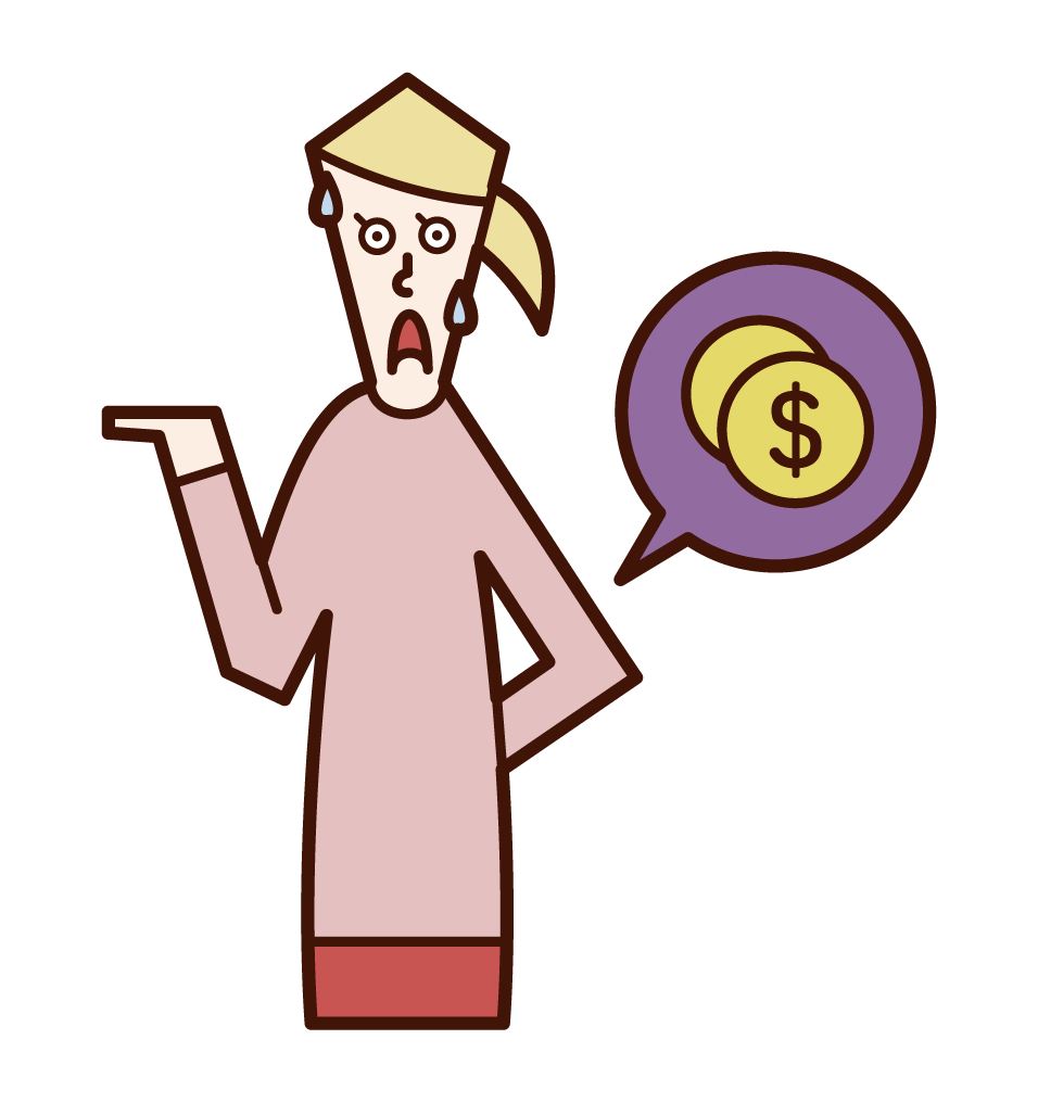 Illustration of a woman who evaded tax