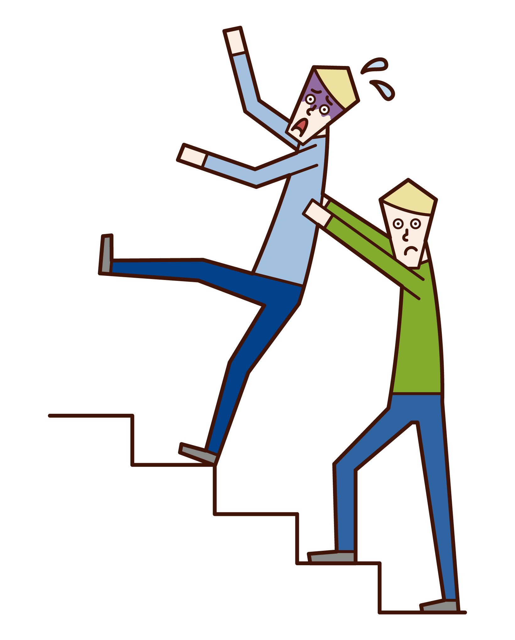 Illustration of a man helping a person