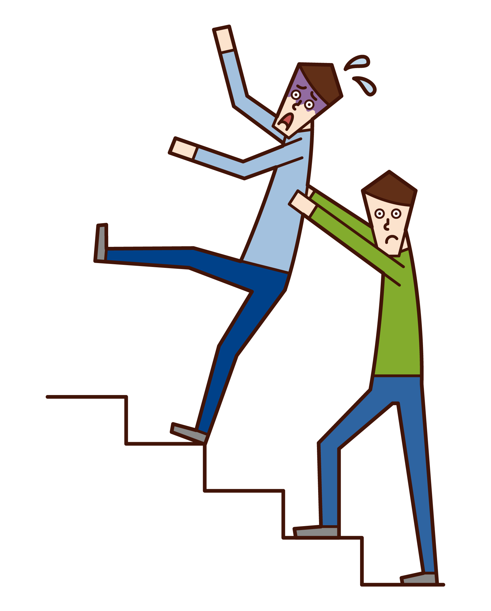 Illustration of a man helping a person
