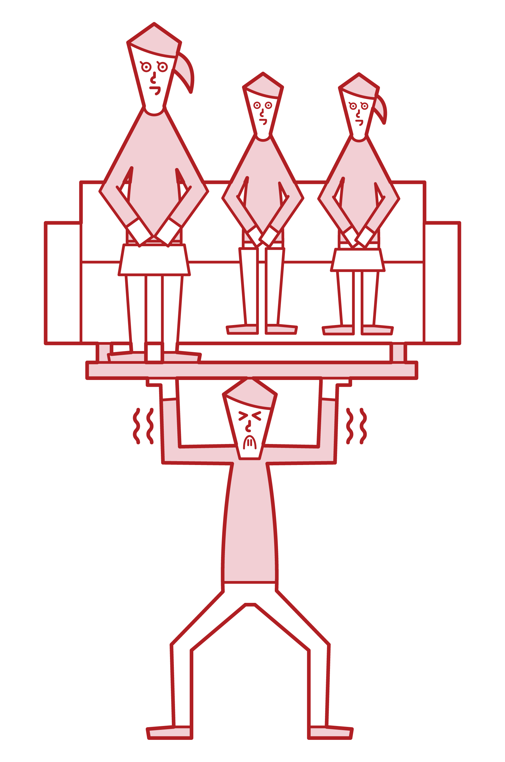 Illustration of a man who supports a family