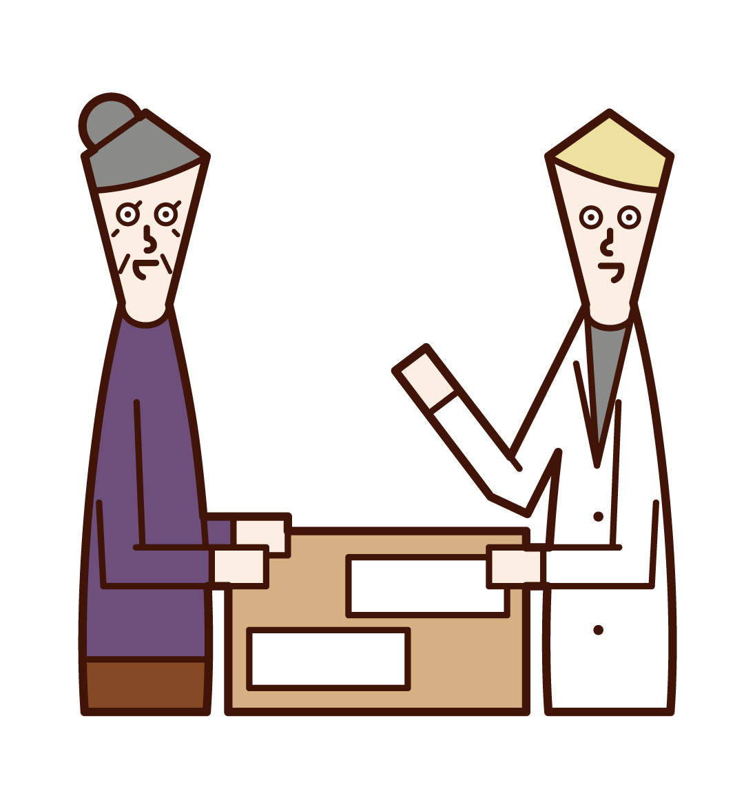 Illustration of a pharmacist (male) working in a pharmacy