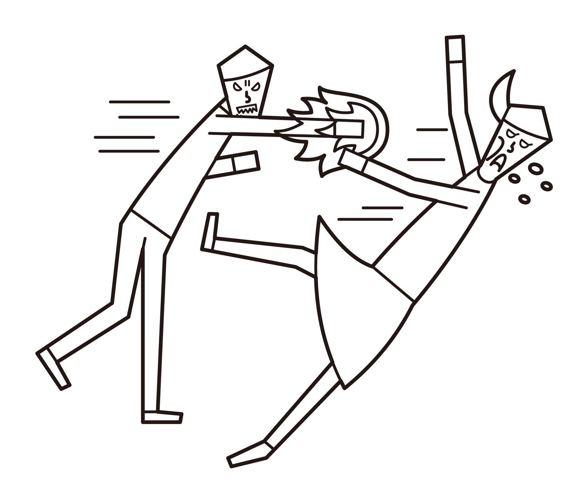 Illustration of a man punching