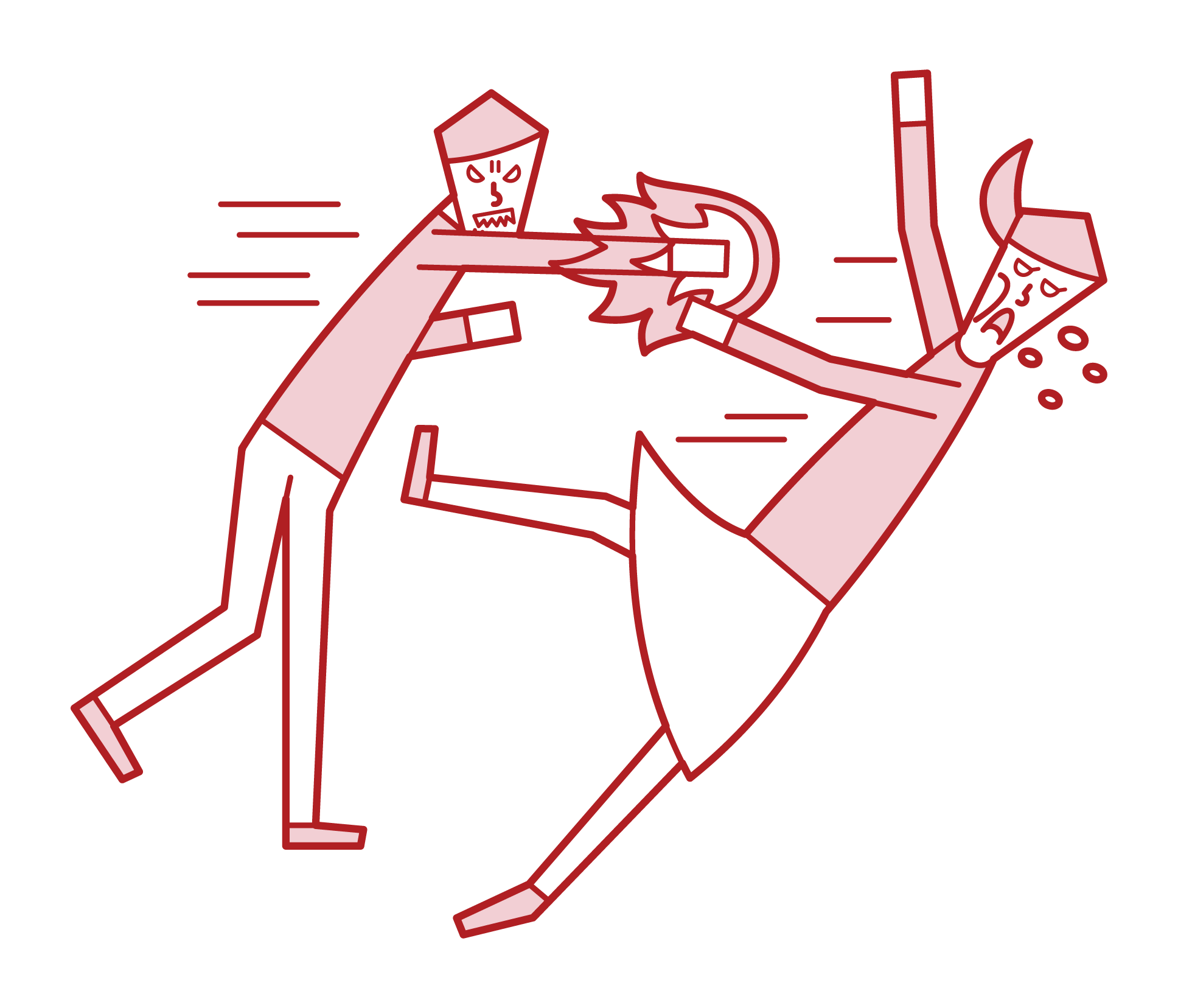 Illustration of a man punching