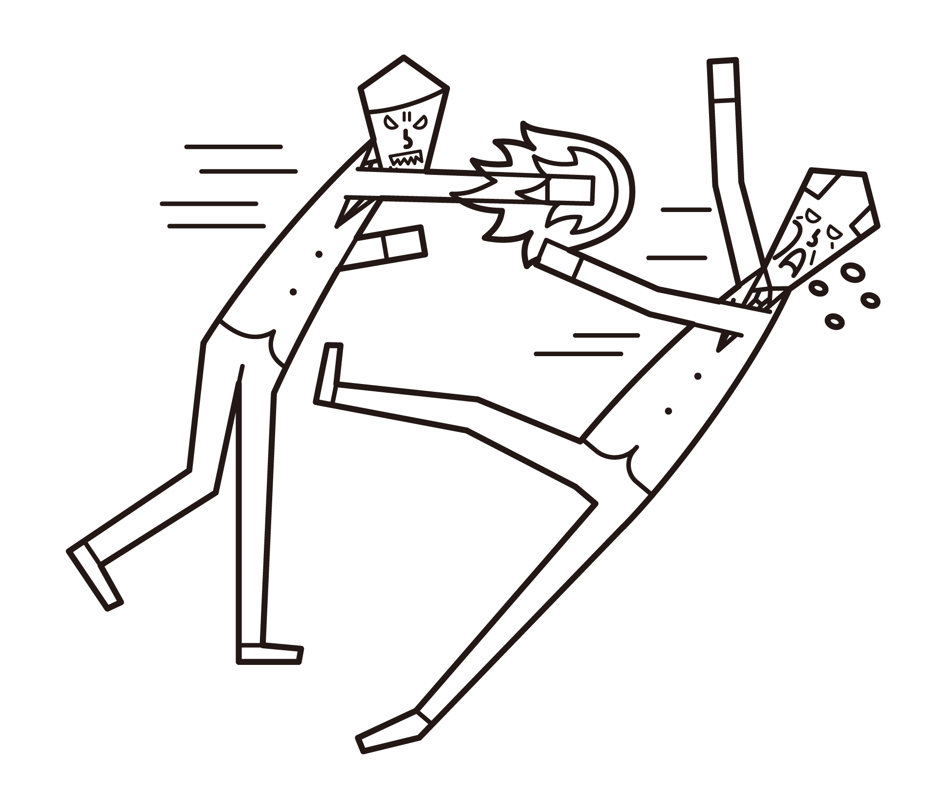 Illustration of a beating person (male)